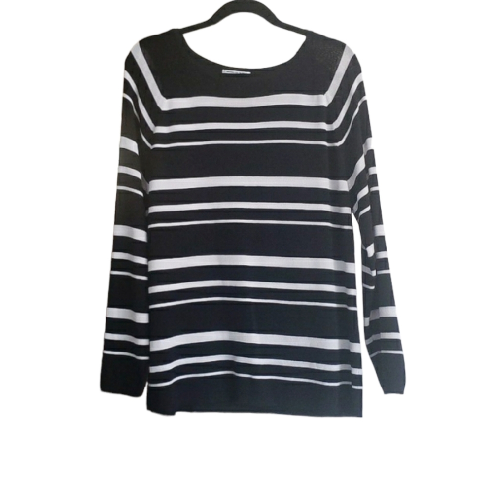 Vintage Pendleton Striped Knit Crewneck Sweater Top Coastal Size Medium